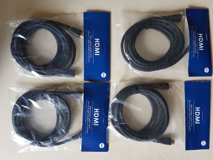 Продавам HDMI кабели 3 метра, позлатени, армирани