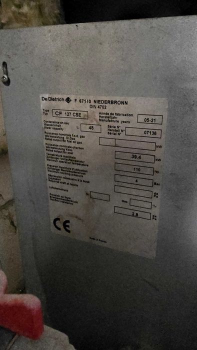 Котел на твърдо гориво DE Dietrich 39kw