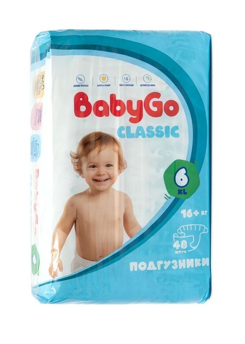 Подгузники BabyGo Classik (от 16 + кг)