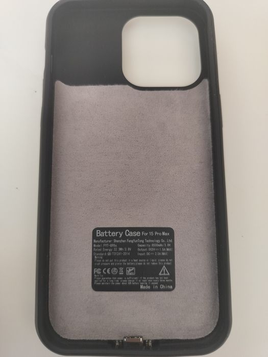 Husa cu baterie pentru Apple iPhone 15 Pro Max,8500 mAh