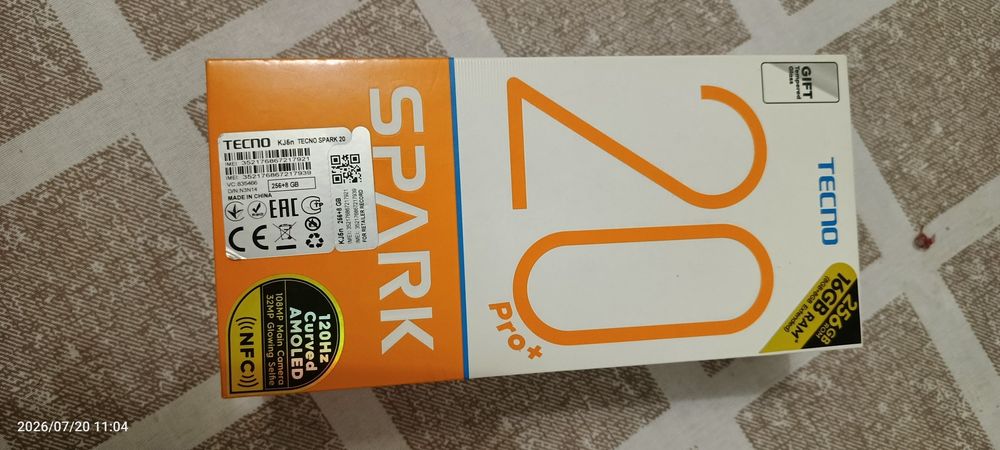TECNO Спарк 20про 256 талик