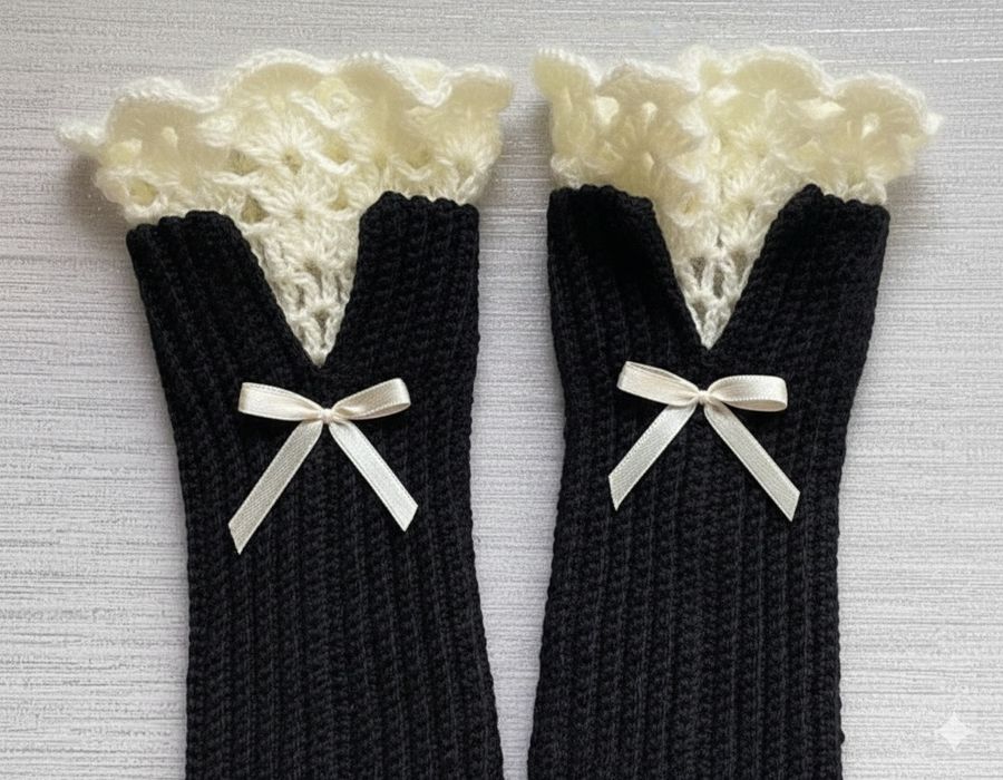 qizlar uchun virusli to'qilgan qo'lqop