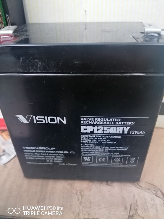 Baterie cu plumb AGM 12V 5Ah Vision 6GFM5 - CP1250HY UPS alarma