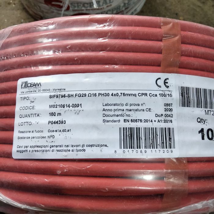 Cablu  incendiu  4 x 0.75