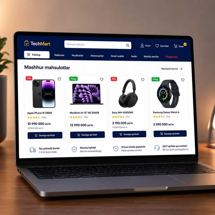 Web sayt | Internet do'kon | Landing page | Создание сайтов под ключ