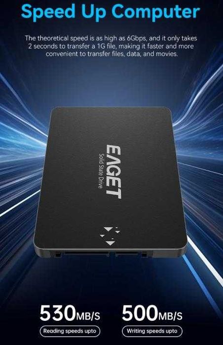 DVR NVR SMART SSD 120GB SATAIII 6Gb/s 2.5" SATA R560 WR500 3D TLC Nand Flash NVME SMI TRIM NCQ Форм фактор 2.5-инчов твърд диск Марка OSCOO или EAGET