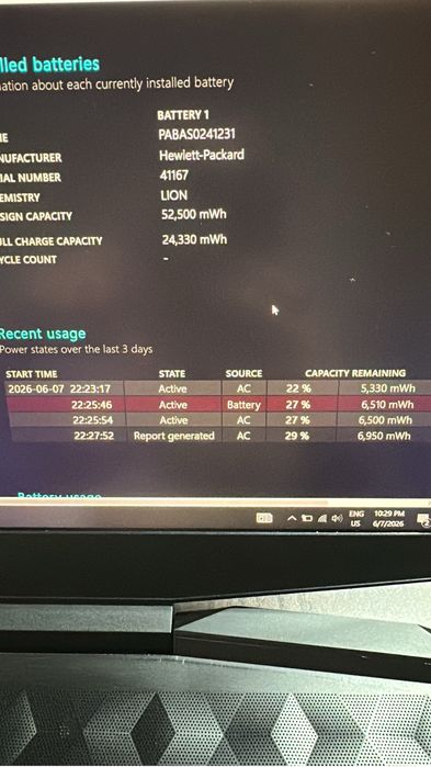 Laptop HP Gaming Pavillion i7 10th gen / Nvidia GTX 1660 Ti Max Q/ SSD 512Gb