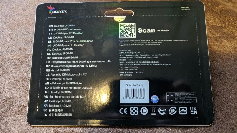 Ram 16Gb DDR5 4800