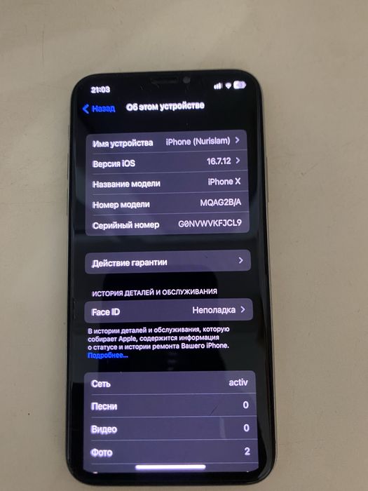 iPhone X 256gb 100%