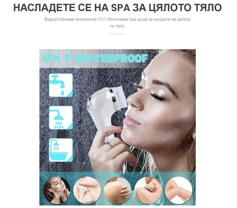 Уред за професионално почистване на лице с функция Ion EMS лифтинг