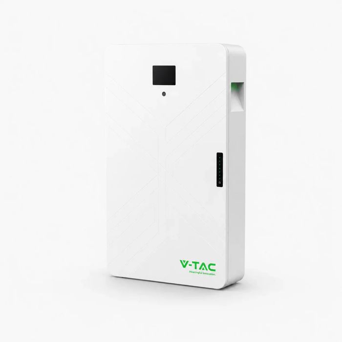 Acumulator V-TAC 14.33kWh Alb SLIM IP20 >8000 Cicluri Garantie 10 Ani