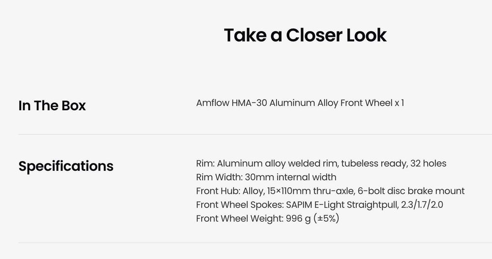 Set de roti 29 - eMTB / Enduro / Trail - Amflow HMA-30 - NOI