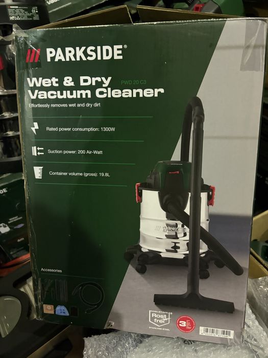 Aspirator Parkside umed/uscat – rezervor inox