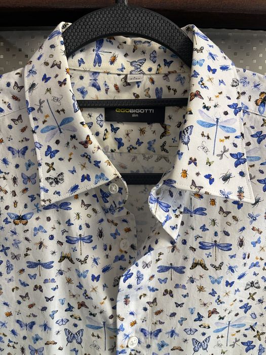 Camasa Bigotti barbati - marimea L - imprimeu cu fluturi