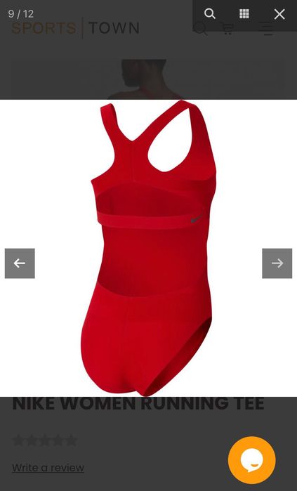 Червен бански nike