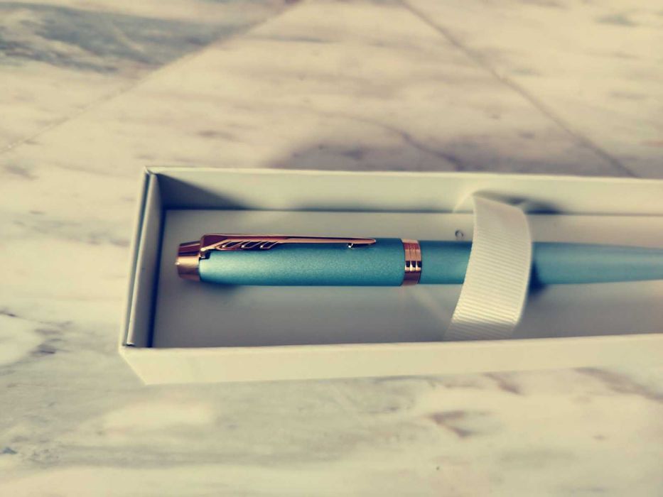Нова писалка Parker IM Writing Ritual с конвертор и мастило Pelikan