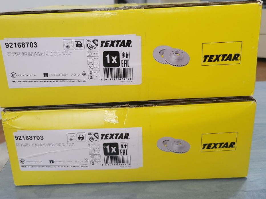 Discuri de frana cu rulmenți spate textar