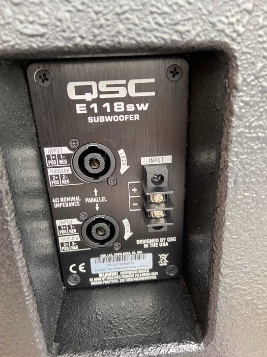 Нови  бас колони QSC / ПАСИВНИ / E118 18 инча,  800 вата 3200 пик !