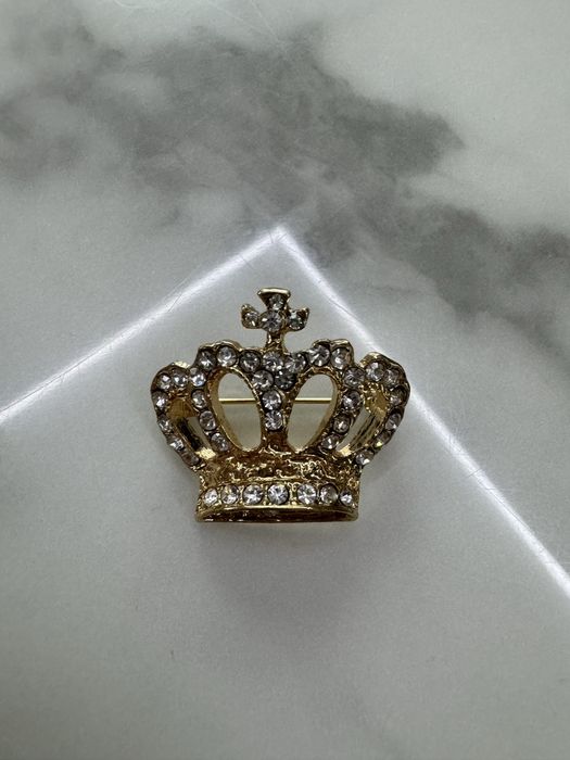 Брошка златиста корона