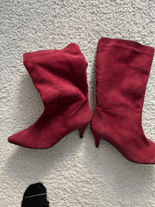 Cizme elegante burgundy marimea 40