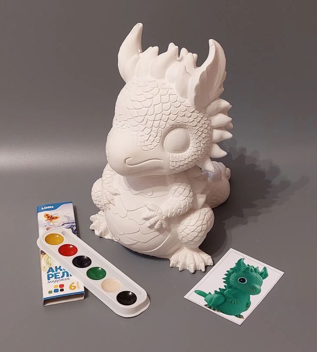 Раскраска копилка из гипса