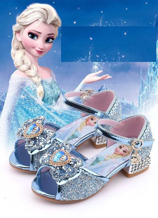 Pantofi Elsa Frozen cu toc