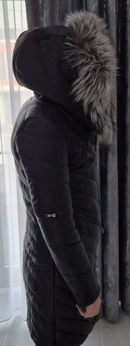 Vand geaca de piele femei cu guler blana