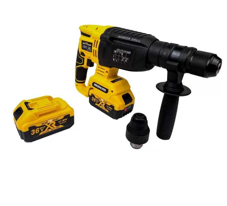 Акумулаторен безчетков перфоратор 36V 8,0Ah KraftRoyal