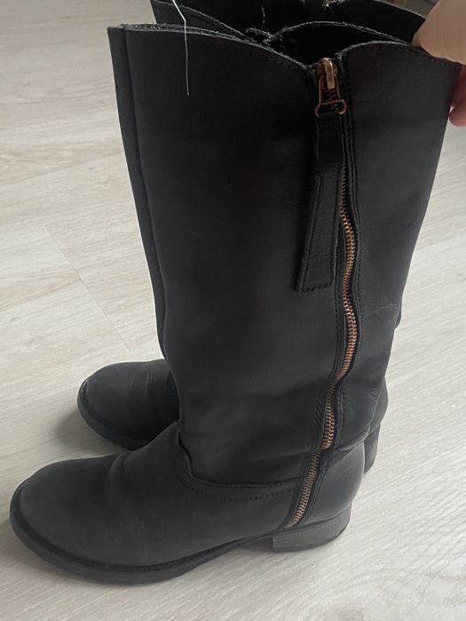 Cizme negre din piele Tamaris