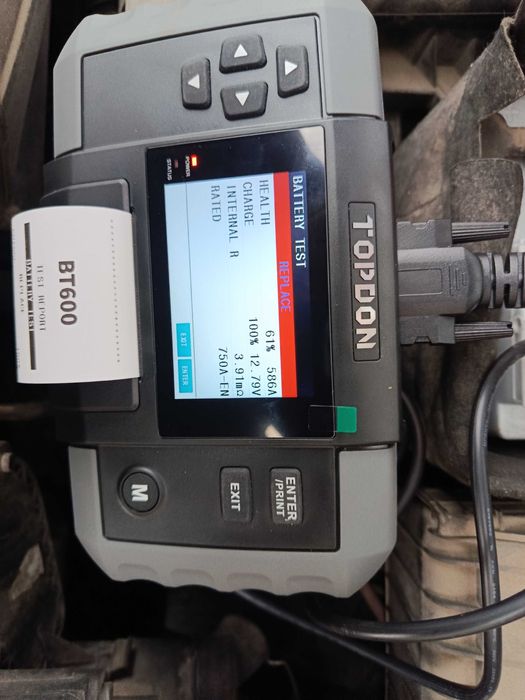 Тестер за акумулатори BT600, 12V 24V с вграден термопринтер