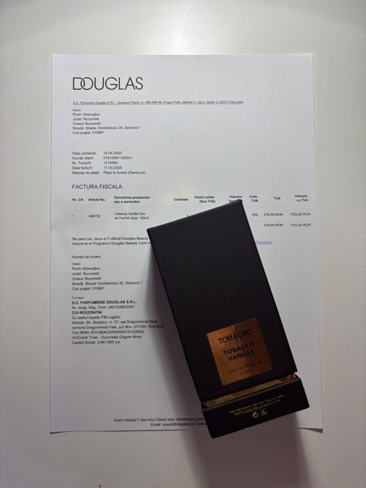 Tom Ford Tobacco Vanile - 100 ml , cu factura , cadoul ideal , urgentt