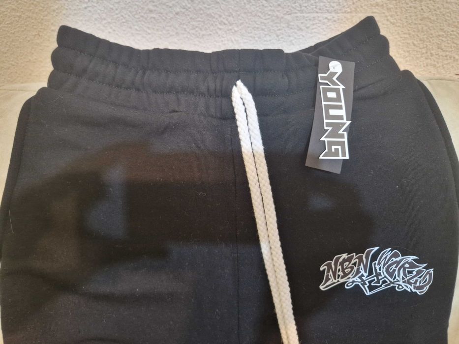 Pantaloni trening unisex Young Rich White