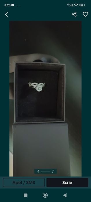 Vând inel din aur galben de logodnă nou