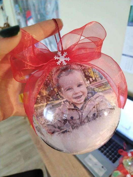 Коледна топка със снимка