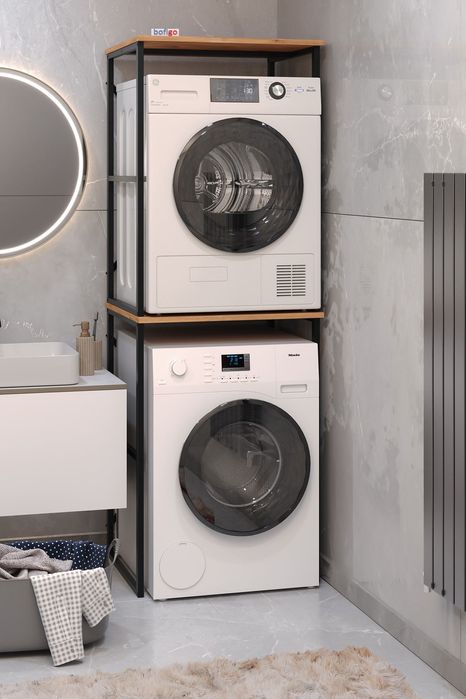 Шкаф за пералня и сушилня, Кафяв