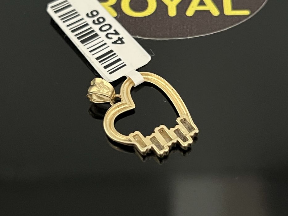 Bijuteria Royal CB : Pandant inima aur 14k 1,27 grame