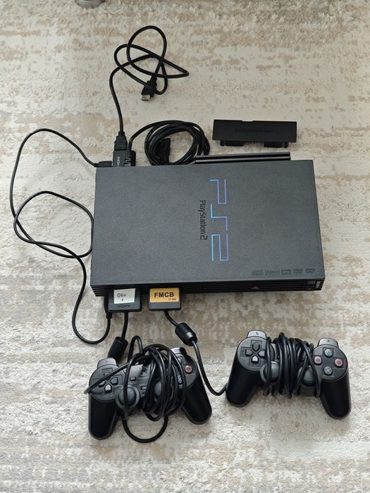 PS2 Fat SCPH-50004 Colecție – Dublu Modat (Cip + FMCB) – Pachet Full + 1TB Jocuri