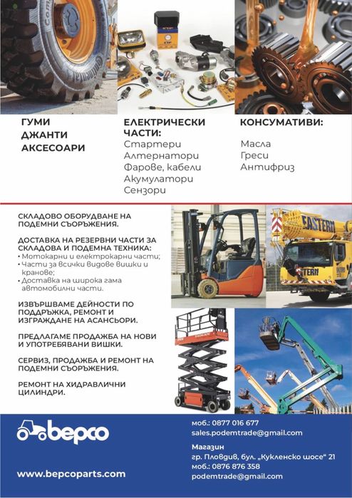 РЕЗЕРВНИ ЧАСТ ЗА Трактори, комбайни и прикачен инвентар