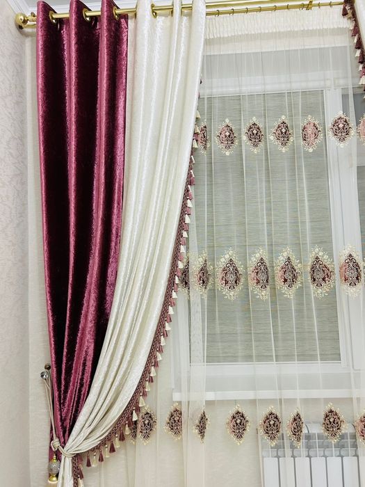 Шторы,тюль карниз,держатель в комплекте