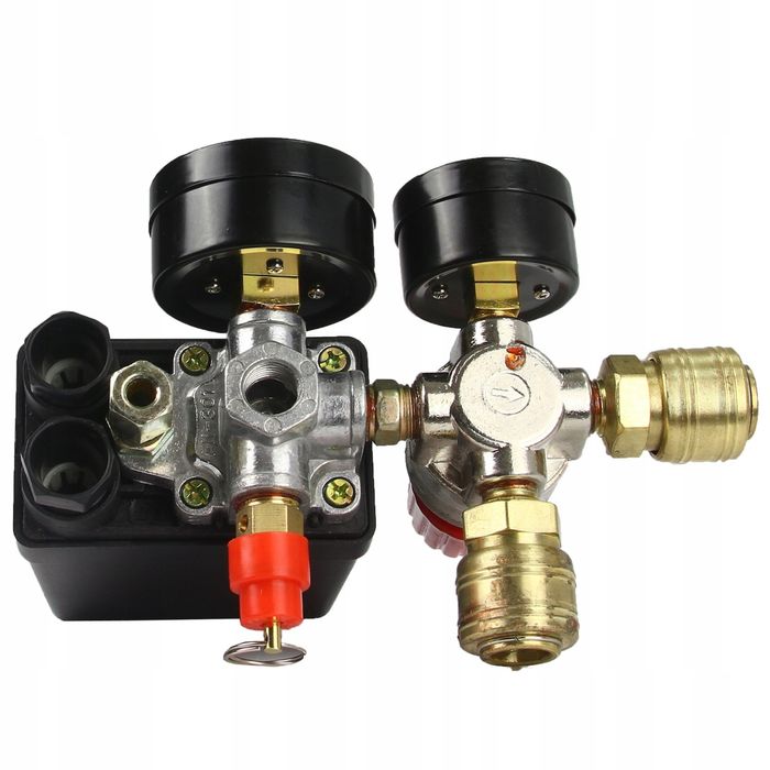 Presostat compresor aer cu 2 căi, supapă cu reglaj 220V 15A