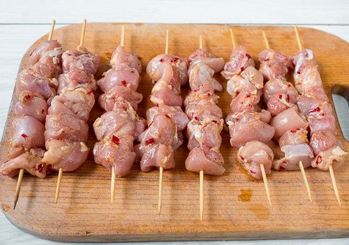 Мясо маринованное для шашлыка из курицы