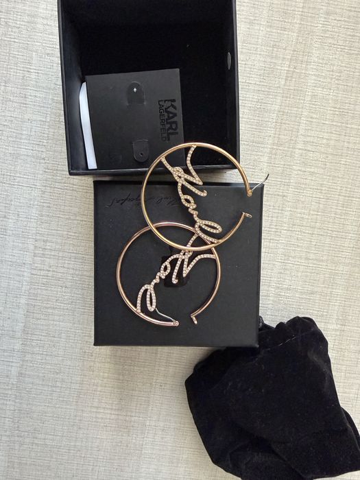 Обеци Karl Lagerfeld rose gold