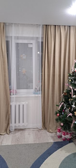 Шторы велюр беж 290×250
