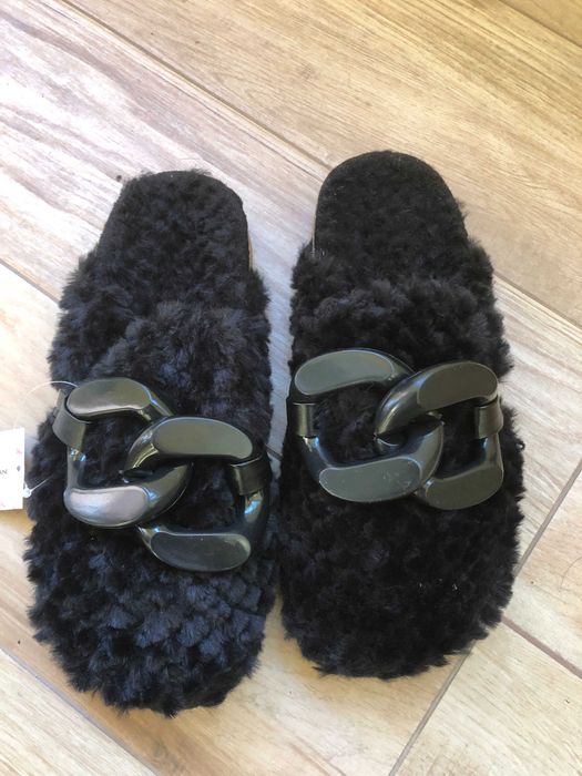 Дамски чехли с пух