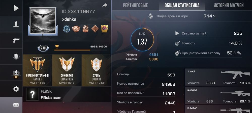 Аккаунт Standoff2