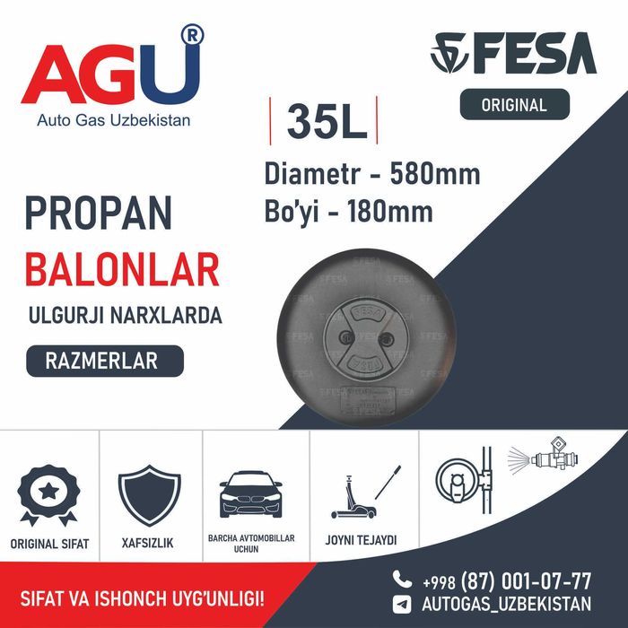 AGU Metan va Propan Balonlar