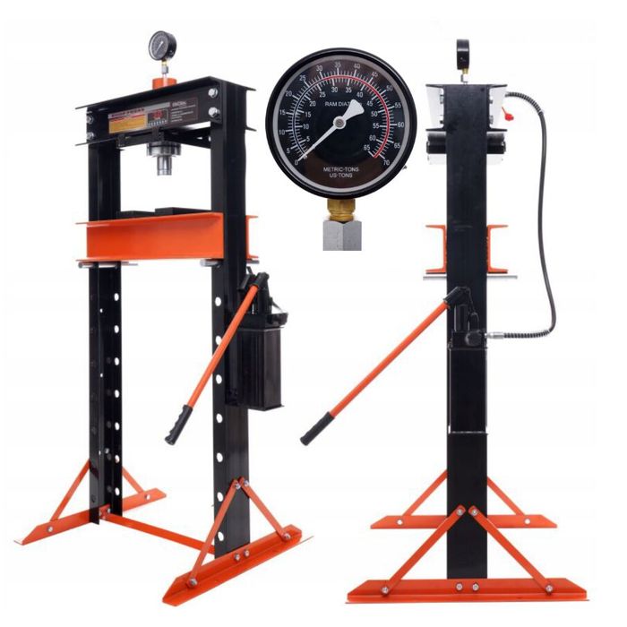 Presa hidraulica pneumatica, capacitate 20 tone, cu piston glisant si