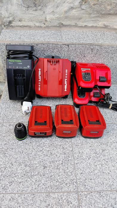 Festool,Hilti,Milwaukee Батери,Зарядно, Патронк  Nuron