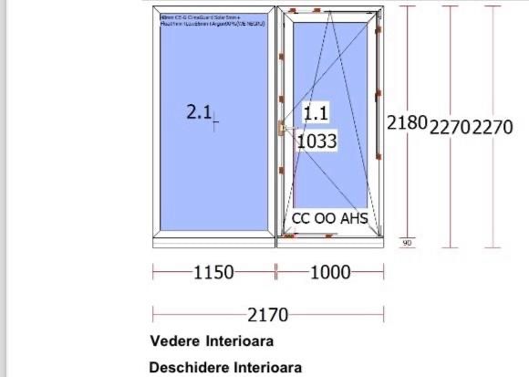 Tamplarie VEKA usa + geam fix