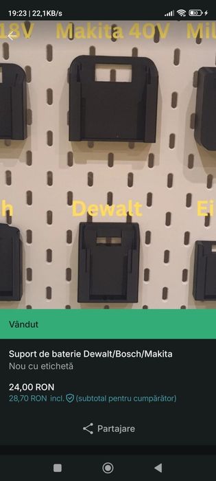 Suporți scule (Dewalt, Milwaukee, Stanley, Bosch  )